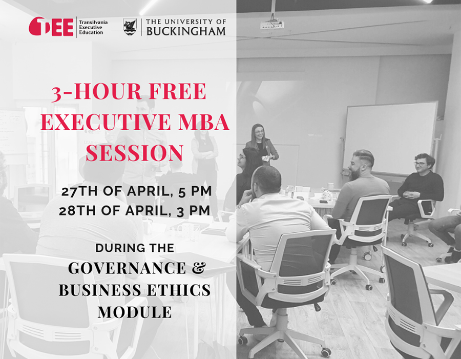 Governance & Business Ethics - EMBA free session available 