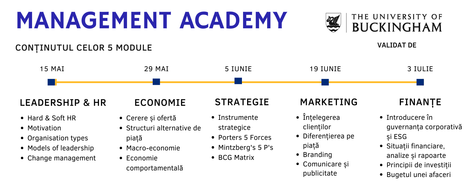 Continut 5 module EMBA